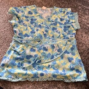 Multi colored scrub top